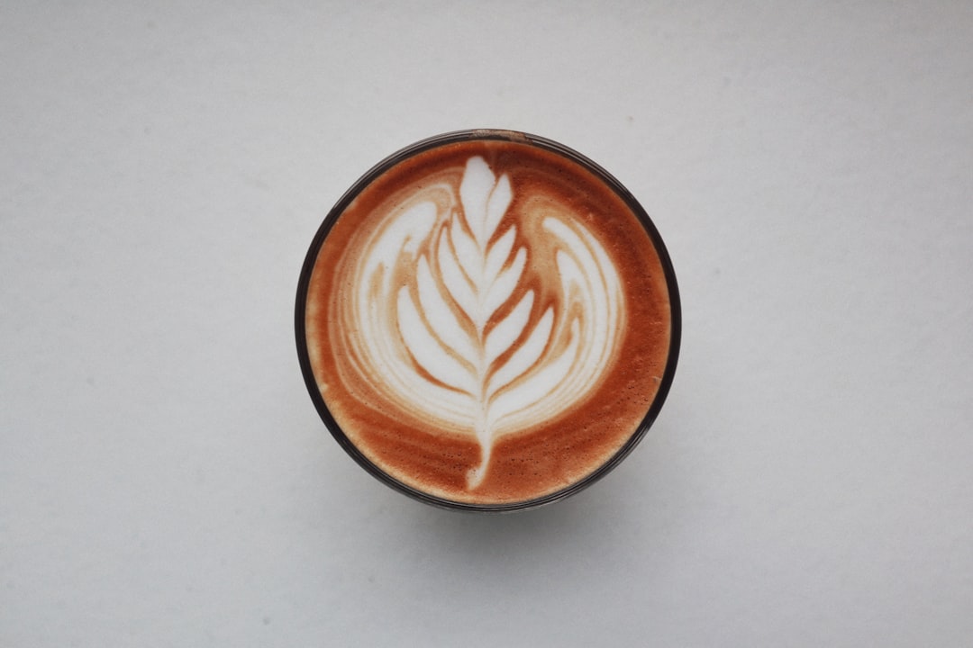 Leaf from coffee artist